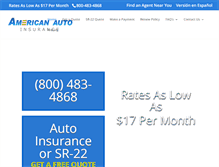 Tablet Screenshot of americanautoinsurance.com